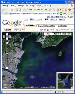 鳴門海峡の航空写真
